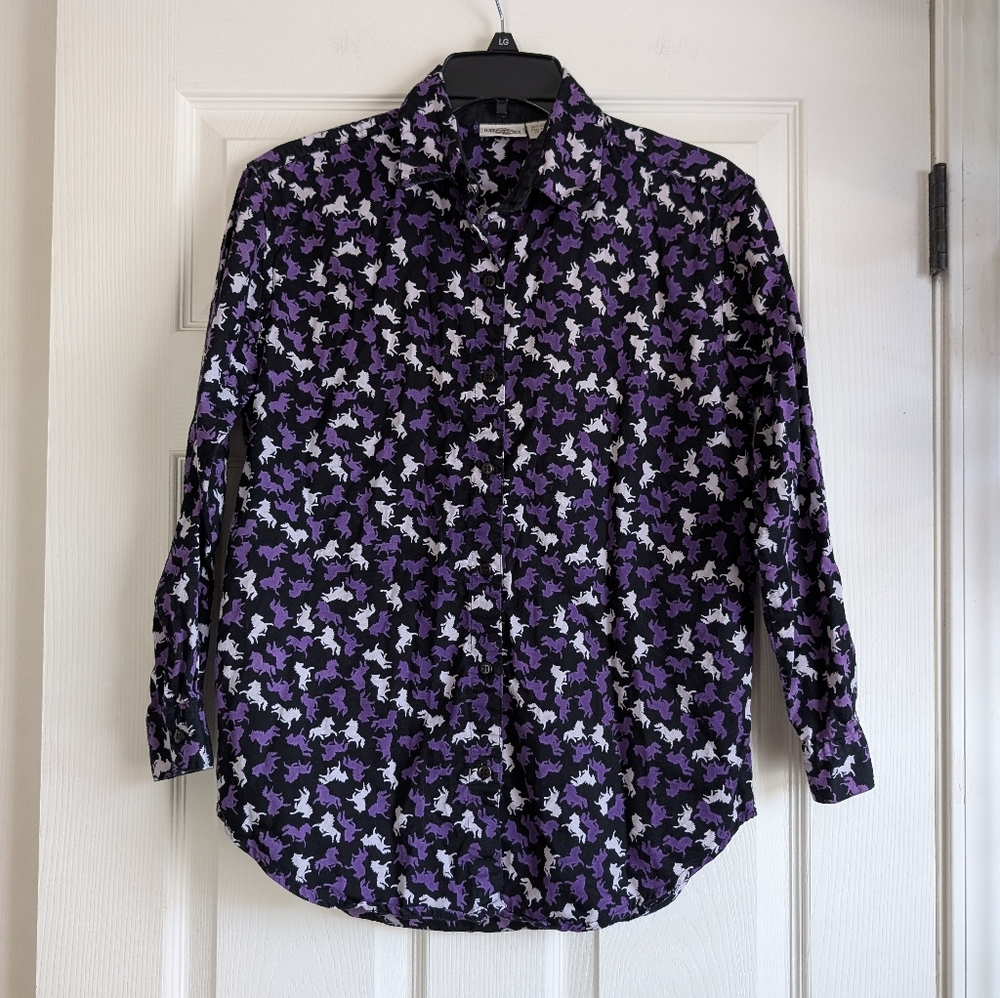 EUC Vintage Rod's Horse Print Western Shirt Size S